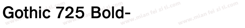 Gothic 725 Bold字体转换